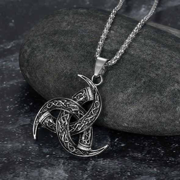 Explore Handcrafted Stainless Steel Odin's Horn Pendant