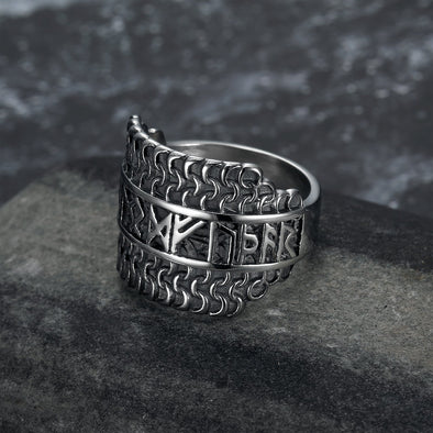 Explore Handcrafted Stainless Steel Viking Rune Ring