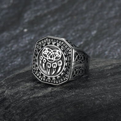 Explore Handcrafted Stainless Steel Veles Signet Ring