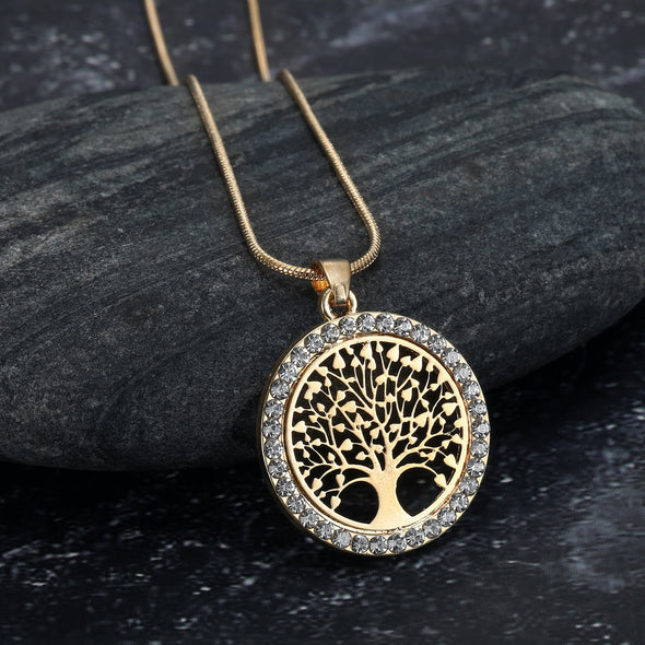 Explore Tree of Life / Yggdrasil Ladies Pendant With Cubic Zirconia