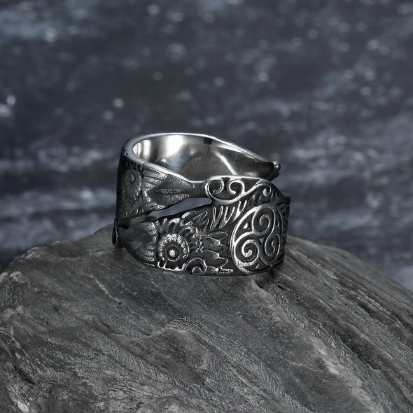 Explore Handcrafted Stainless Steel Adjustable Raven Ring