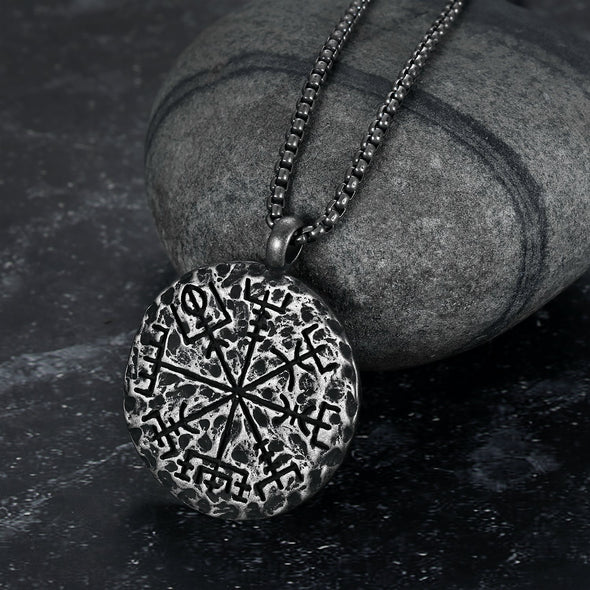 Explore Aged Vegvisir and Helm of Awe Necklace