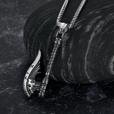 Explore Handcrafted Stainless Steel Viking Axe Necklace