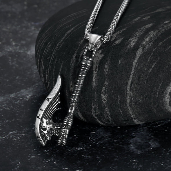 Explore Handcrafted Stainless Steel Viking Axe Necklace