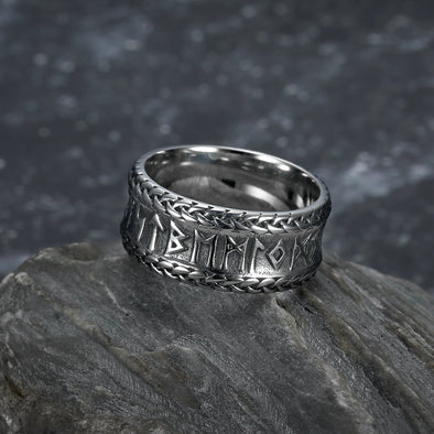 Explore Handcrafted Stainless Steel  Rune and Knotwork Ring