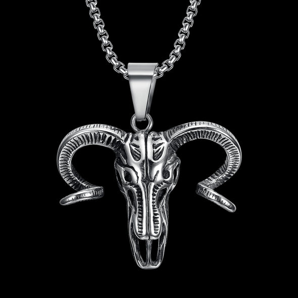 GOAT SKULL HEAD NECKLACE