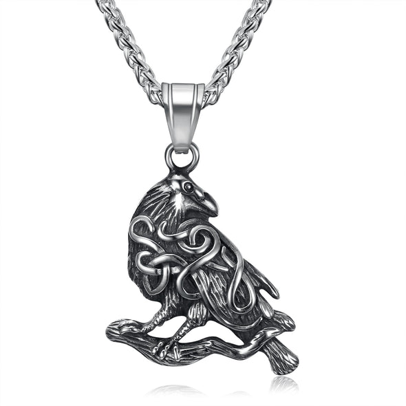 Explore Handcrafted Stainless Steel Raven Necklace