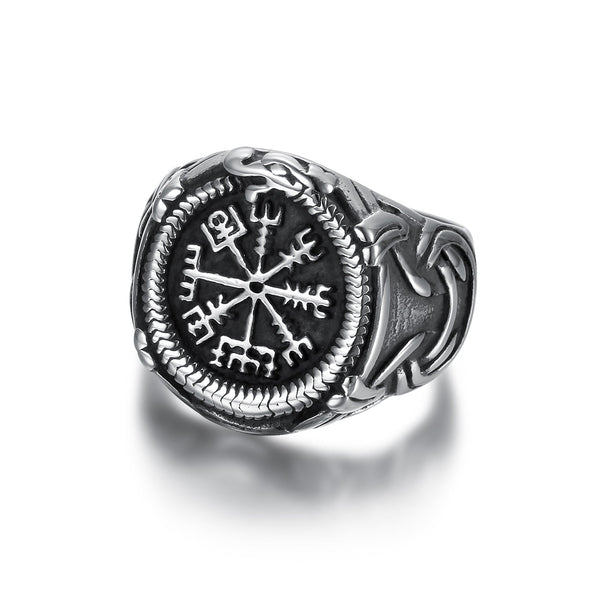 Explore Handcrafted Stainless Steel Vegvisir and Jormungand Ring