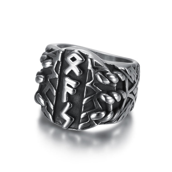 Explore Handcrafted Stainless Steel Triple Rune Ring