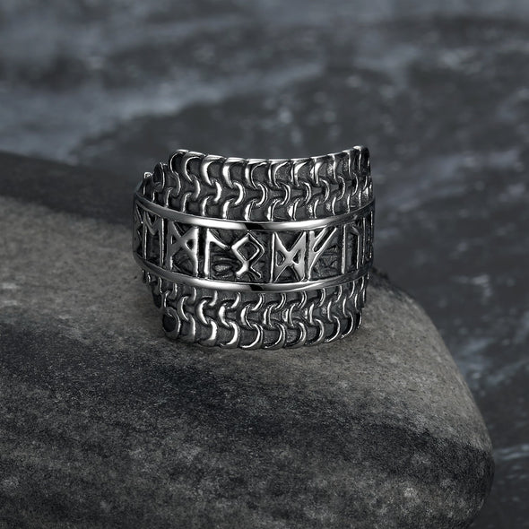 Explore Handcrafted Stainless Steel Viking Rune Ring