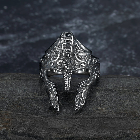 Explore Handcrafted Stainless Steel Warrior Helmet Ring