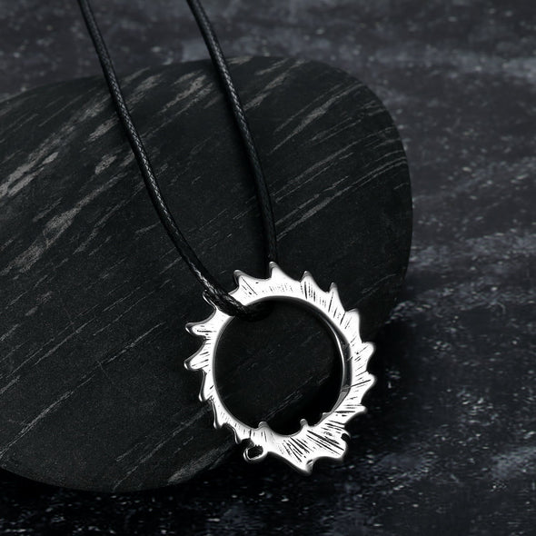 Explore Handcrafted Stainless Steel Jormungand Serpent and Rune Necklace