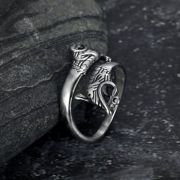 Explore Handcrafted Stainless Steel Adjustable Jormungand Ring