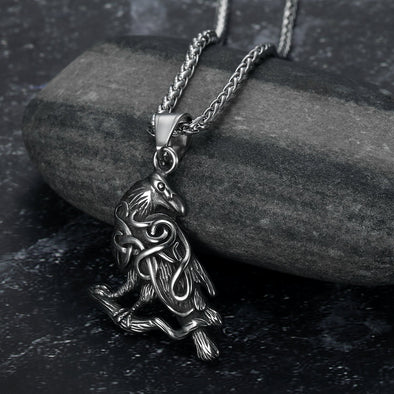 Explore Handcrafted Stainless Steel Raven Necklace