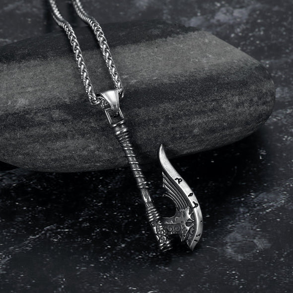 Explore Handcrafted Stainless Steel Viking Axe Necklace