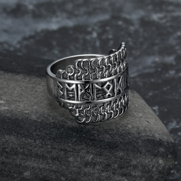 Explore Handcrafted Stainless Steel Viking Rune Ring