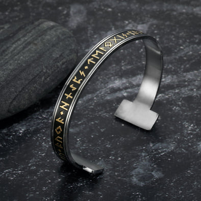 Explore Handcrafted Stainless Steel Elder Futhark Rune Bracelet