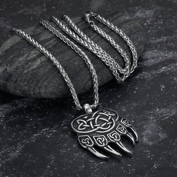 Explore Handcrafted Stainless Steel Bear Paw Necklace