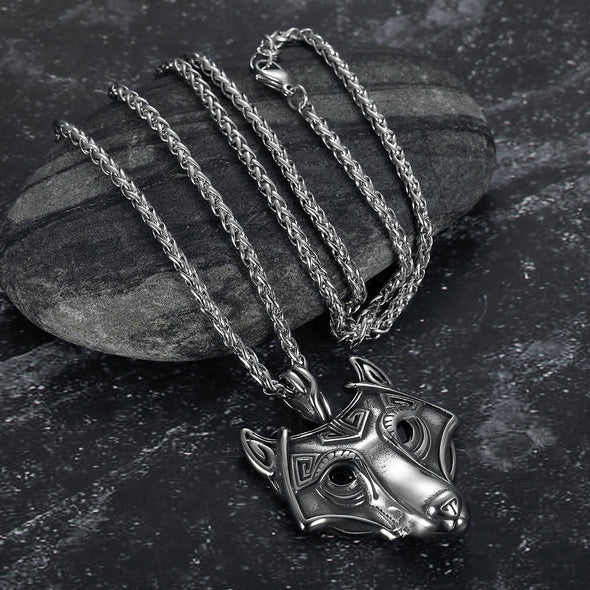 Explore Handcrafted Stainless Steel Fenrir Pendant on Handcrafted Stainless Steel Chain