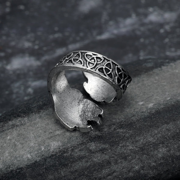 Explore Handcrafted Stainless Steel Adjustable Bear Paw Ring