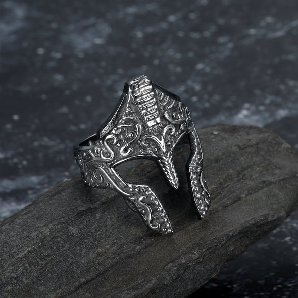 Explore Handcrafted Stainless Steel Warrior Helmet Ring