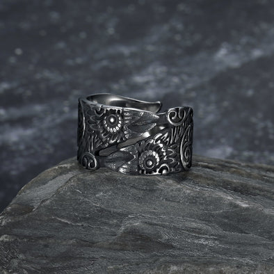 Explore Handcrafted Stainless Steel Adjustable Raven Ring