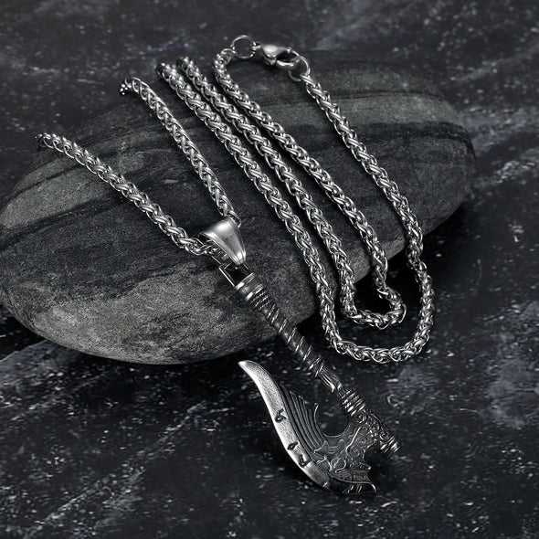 Explore Handcrafted Stainless Steel Viking Axe Necklace