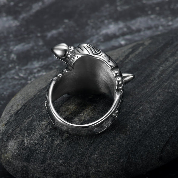 Explore Handcrafted Stainless Steel Twin Raven Ring