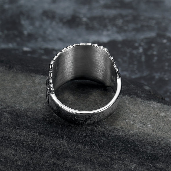 Explore Handcrafted Stainless Steel Viking Rune Ring