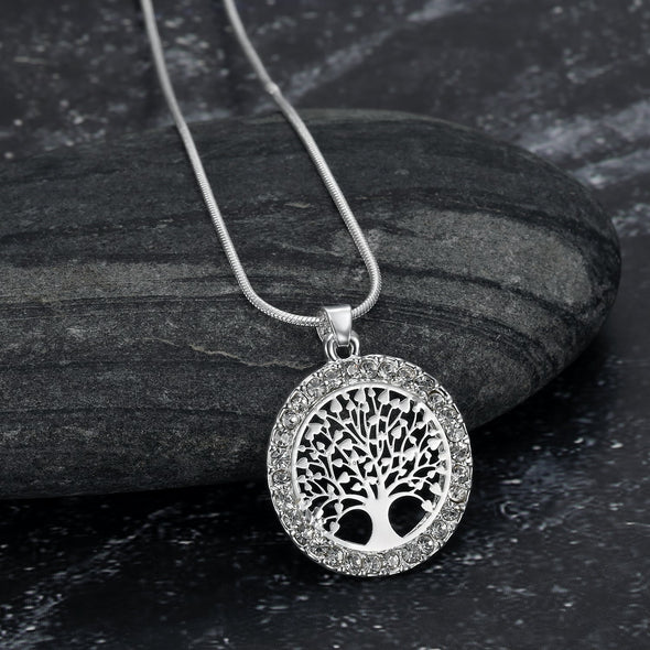 Explore Tree of Life / Yggdrasil Ladies Pendant With Cubic Zirconia