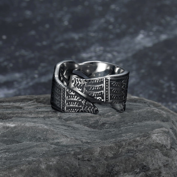 Explore Handcrafted Stainless Steel Adjustable Raven Ring