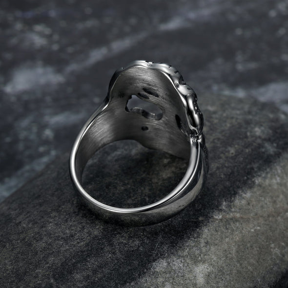 Explore Handcrafted Stainless Steel Yggdrasil / Tree of Life Ring