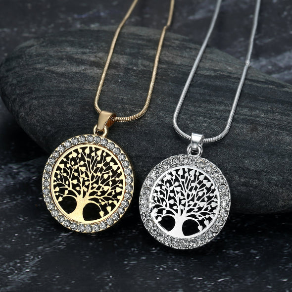 Explore Tree of Life / Yggdrasil Ladies Pendant With Cubic Zirconia