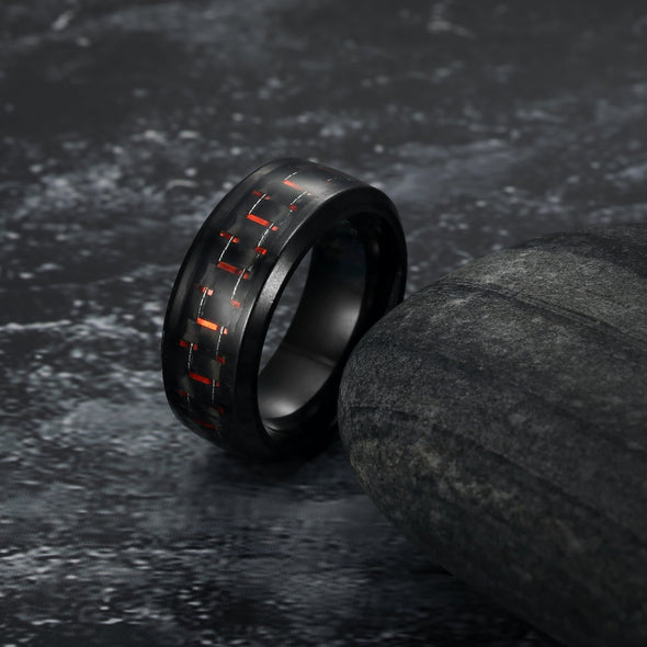 Explore Carbon Fibre Dragon Scale Viking Wedding Rings