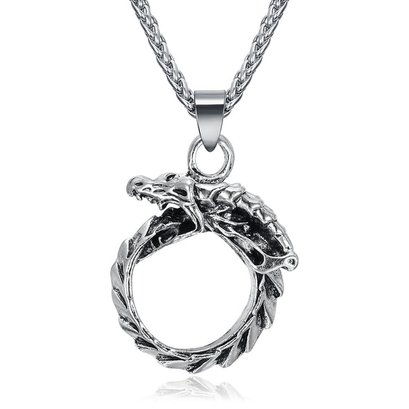 Explore Handcrafted Stainless Steel Jormungand Pendant