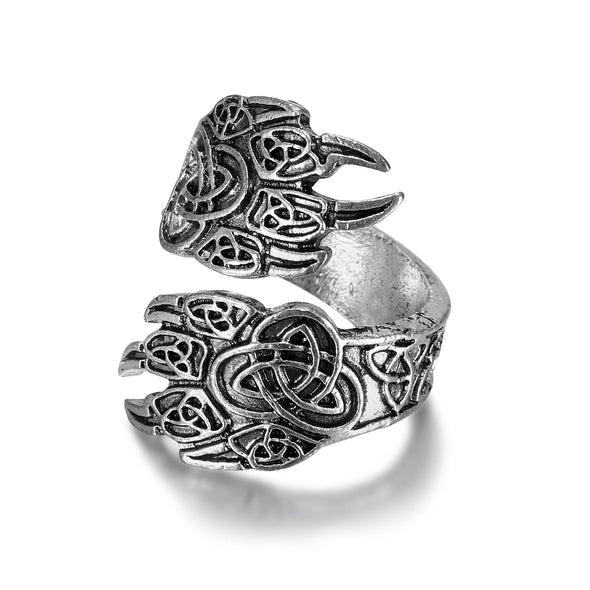 Explore Handcrafted Stainless Steel Adjustable Bear Paw Ring