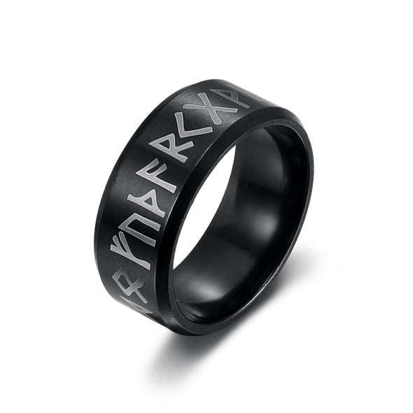 Explore Handcrafted Stainless Steel Runic Alphabet Ring