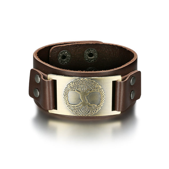 Explore Leather Viking Tree of Life / Yggdrasil Arm Cuff