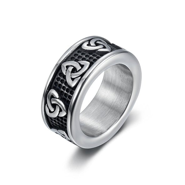 Explore Handcrafted Stainless Steel Celtic Triquetra Band Ring