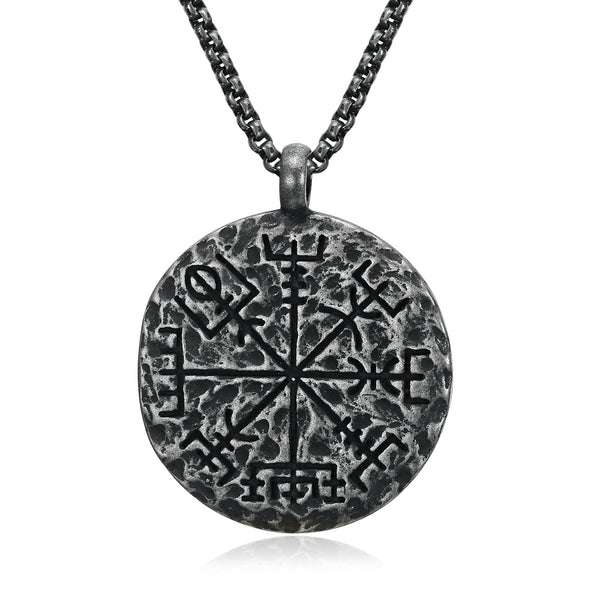 Explore Aged Vegvisir and Helm of Awe Necklace