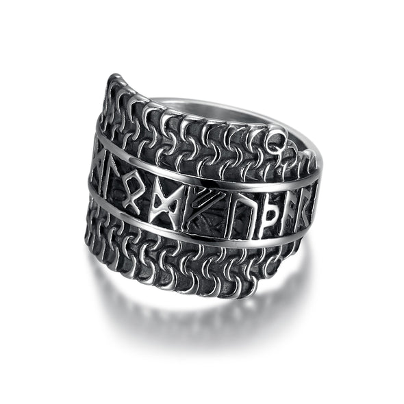 Explore Handcrafted Stainless Steel Viking Rune Ring