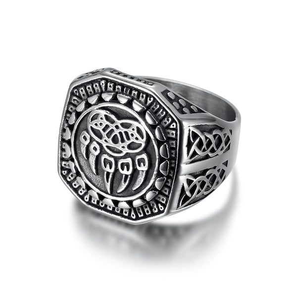 Explore Handcrafted Stainless Steel Veles Signet Ring