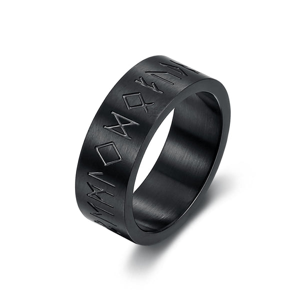 Explore Handcrafted Stainless Steel Wide Rune Ring