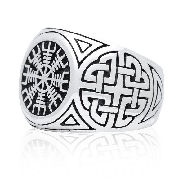 Explore 925 Sterling Silver Helm of Awe Signet Ring