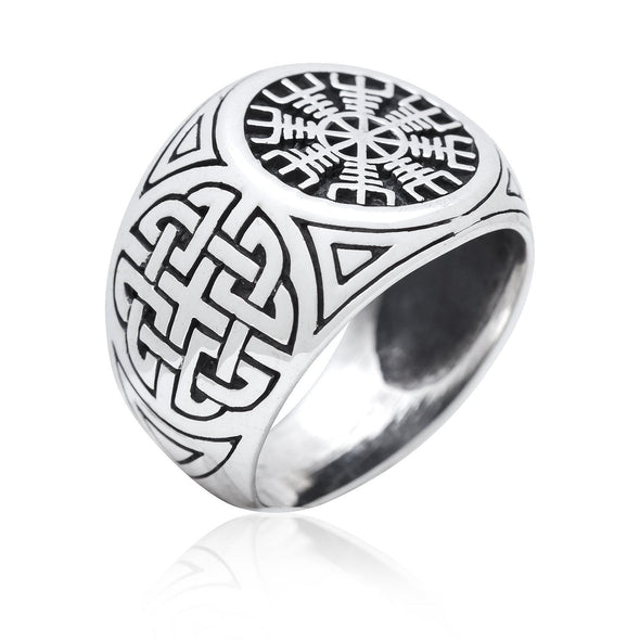 Explore 925 Sterling Silver Helm of Awe Signet Ring