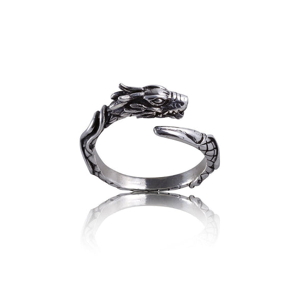 Explore 925 Sterling Silver Jormungand Midgard Serpent Ring