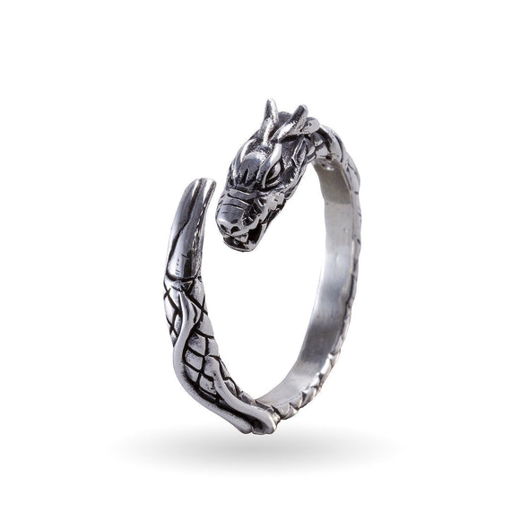 Explore 925 Sterling Silver Jormungand Midgard Serpent Ring