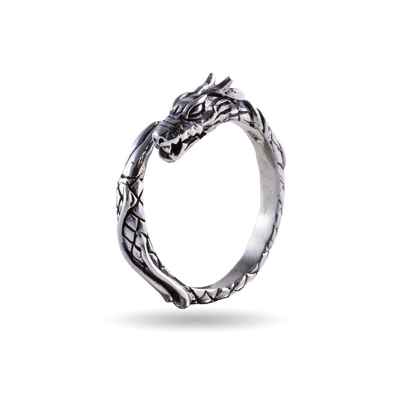 Explore 925 Sterling Silver Jormungand Midgard Serpent Ring