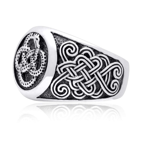 Explore 925 Sterling Silver Jormungand Serpent Ring