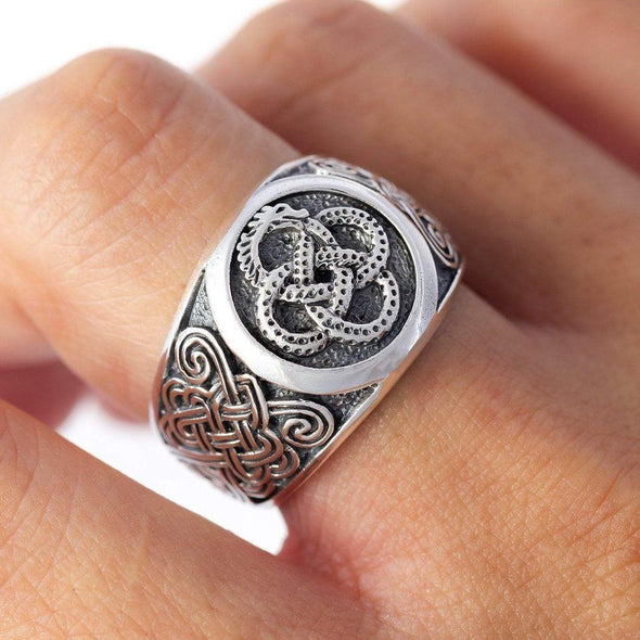 Explore 925 Sterling Silver Jormungand Serpent Ring